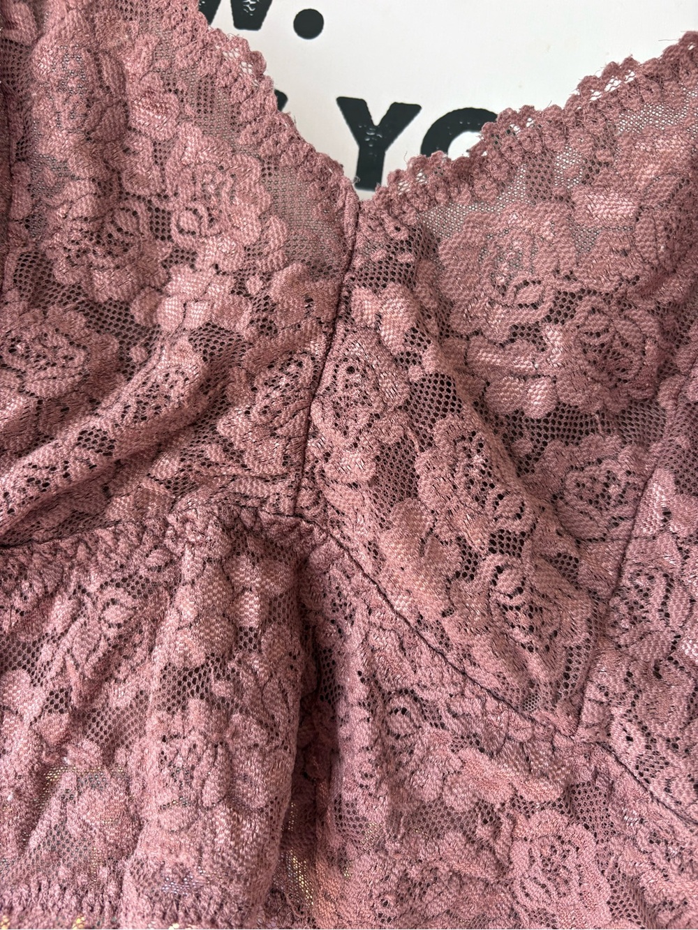 torrid Mauve Lace Bralette Tank Top - Picture 3 of 6